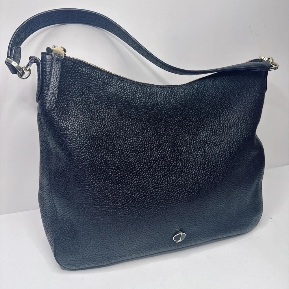Kate Spade Cobble hill Medium Convertible Leather Messenger Shoulder Bag Black